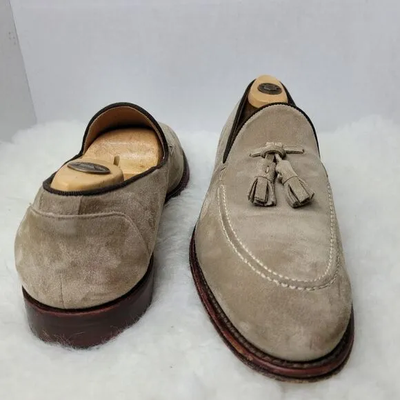 O'Keeffe Ian Gray Suede Loafer Tassels Mens Shoes Size 8.5