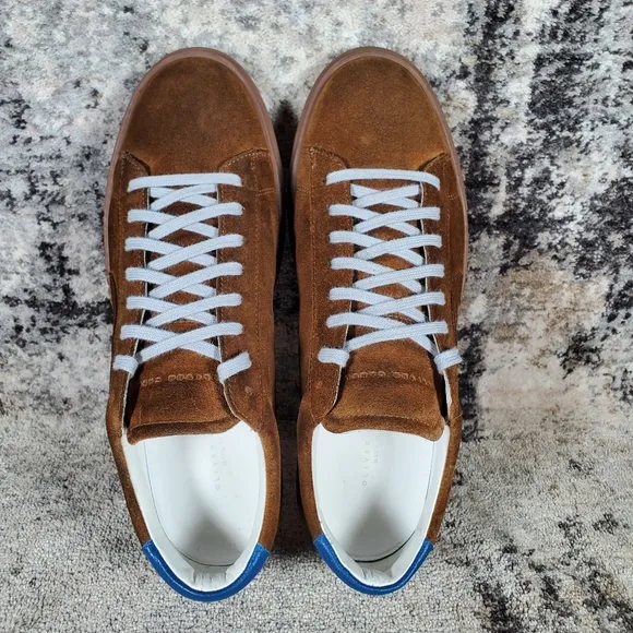 Oliver Cabell Men's Low 1 Military Sneacker Brown Blue Suede Size 42/9