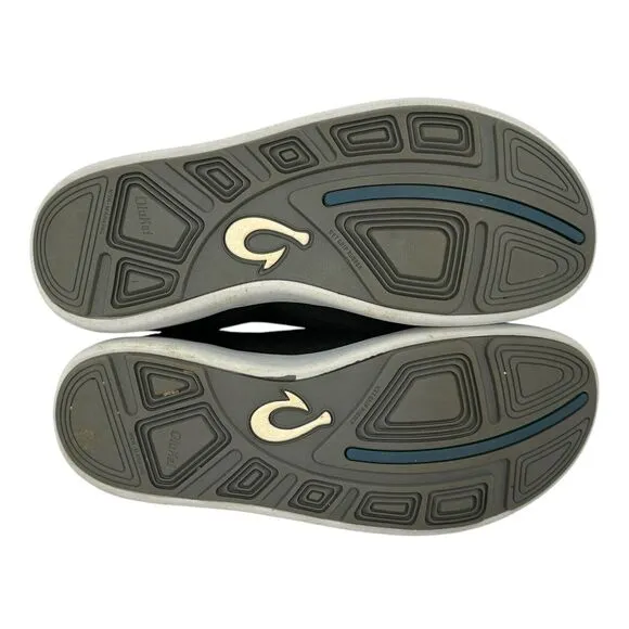 Olukai Moku Pae Men’s Boat Shoes Men’s US 9 Black Quick-Drying Lace Up Sneakers