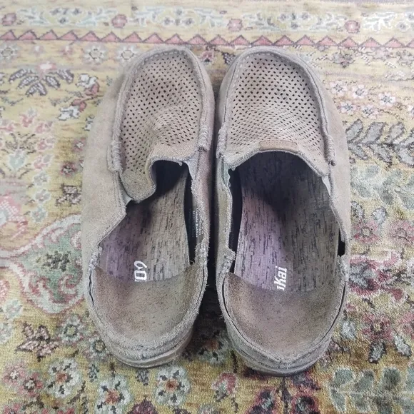 Olukai moloa kohana suede slip on shoes