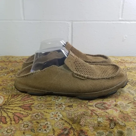 Olukai moloa kohana suede slip on shoes