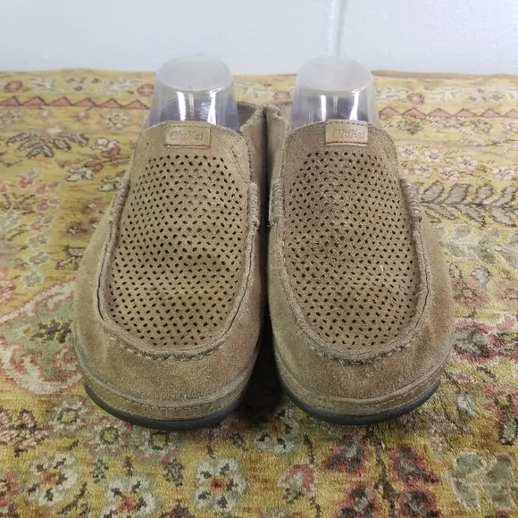 Olukai moloa kohana suede slip on shoes