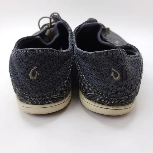 Olukai Nohea Moku Boat Shoes No Tie Laces Stretch Construction Mens 9