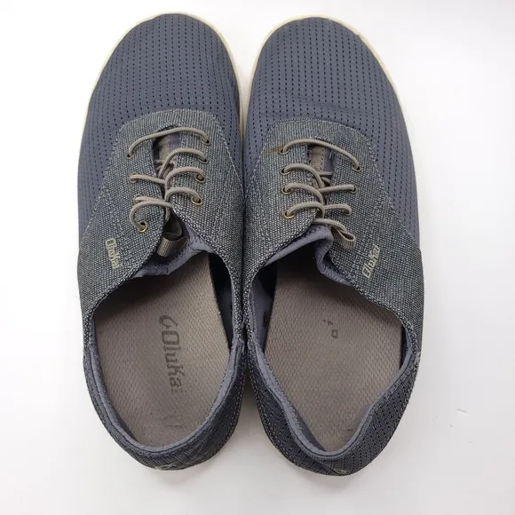 Olukai Nohea Moku Boat Shoes No Tie Laces Stretch Construction Mens 9
