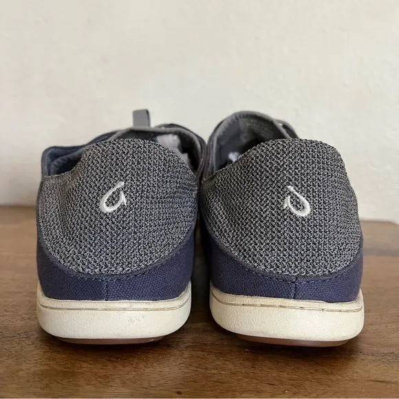 Olukai Nohea Moku Men’s No Tie Boat Shoes Size 11