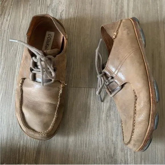 Olukai Ohana Brown Lace Up Nubuck Leather Shoes Mens Size 9.5