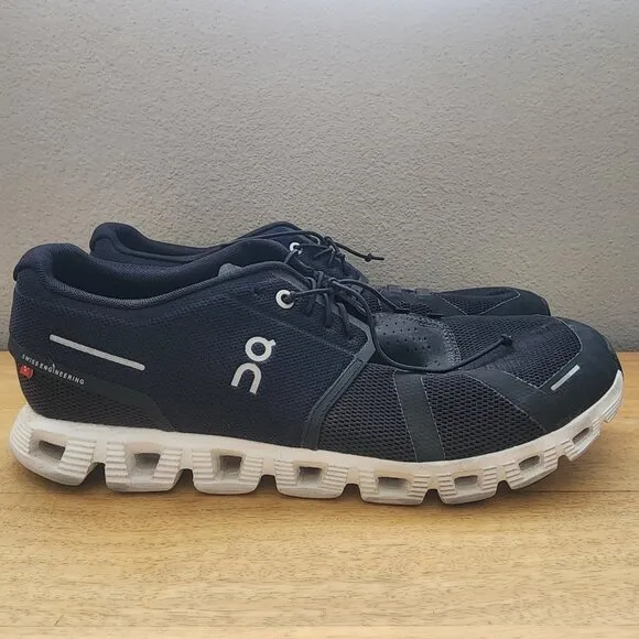 On Cloud 59.98919 Black/White Athletic Running Sneaker Shoes Mens Size 11.5