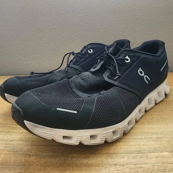 On Cloud 59.98919 Black/White Athletic Running Sneaker Shoes Mens Size 11.5