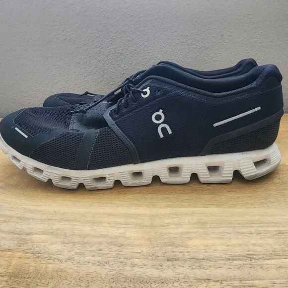 On Cloud 59.98919 Black/White Athletic Running Sneaker Shoes Mens Size 11.5