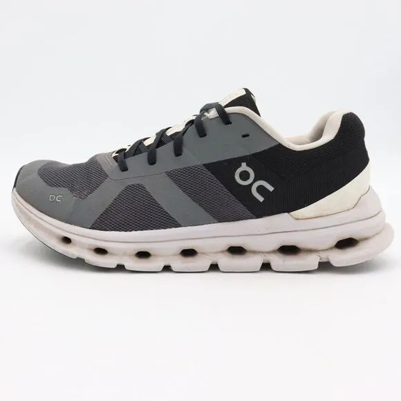 On Cloud Cloudrunner Womens 9 Gray Black‎ Athletic Running Sneakers *No Insoles