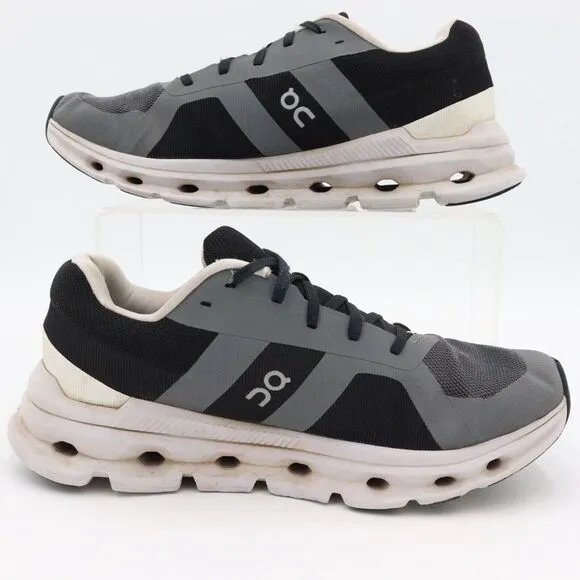 On Cloud Cloudrunner Womens 9 Gray Black‎ Athletic Running Sneakers *No Insoles