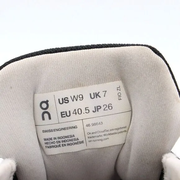 On Cloud Cloudrunner Womens 9 Gray Black‎ Athletic Running Sneakers *No Insoles