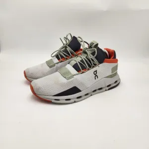 On Cloudnova Silver Orange Men's Athletic Running Shoes Size 9.5 M