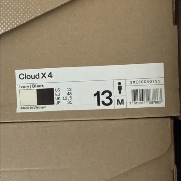 On Running Cloud X 4 in Ivory and Black