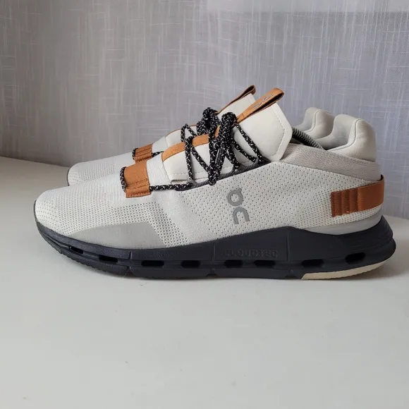 On Running Cloudnova Men's White and Pecan Running Shoes size 13
