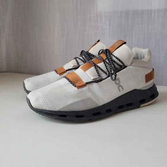 On Running Cloudnova Men's White and Pecan Running Shoes size 13