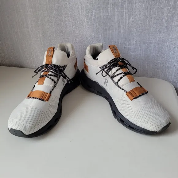 On Running Cloudnova Men's White and Pecan Running Shoes size 13