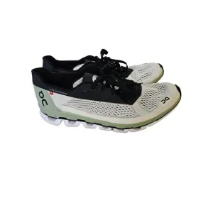 On Running On Cloud white, black and green running shoes. Size 10.5.