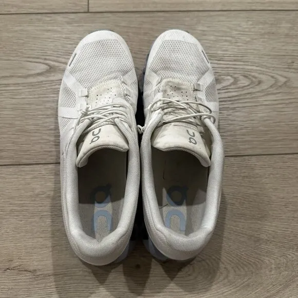 ON Women's Cloud 5  White Blue Running Sneakers Shoes Size 9.5 US