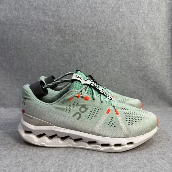 On Running Mens Shoes Size 10 Cloud Surfer Mint Green Athletic Running Sneakers
