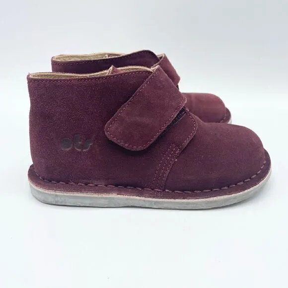 OTS maroon suede Chelsea boots - size T 25 (euro size)