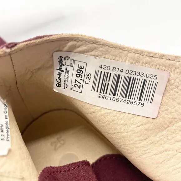 OTS maroon suede Chelsea boots - size T 25 (euro size)