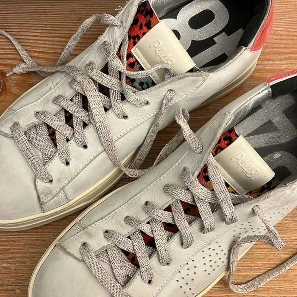 P448 Jack Sneakers Rainbow Leopard Leather size 8.5-9 US / 39 EU