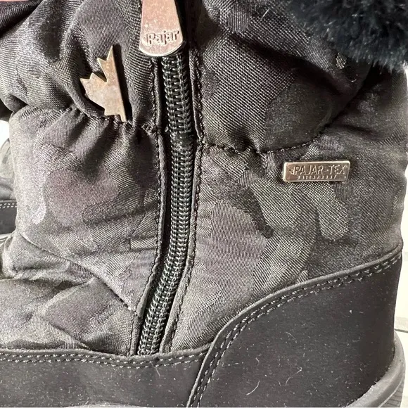 PAJAR New Winter Camouflage black SNOW Boots Faux Fur Ice Picks WATERPROOF 7 7.5
