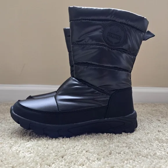 Pajar waterproof winter boots black side zip womens 7