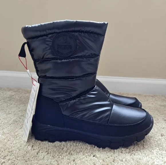 Pajar waterproof winter boots black side zip womens 7