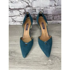 Parallele Blue Suede Leather Pointed Toe Stilettos Heels Women’s Sz 7.5M US/38EU