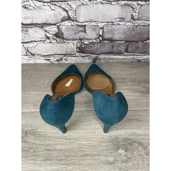 Parallele Blue Suede Leather Pointed Toe Stilettos Heels Women’s Sz 7.5M US/38EU
