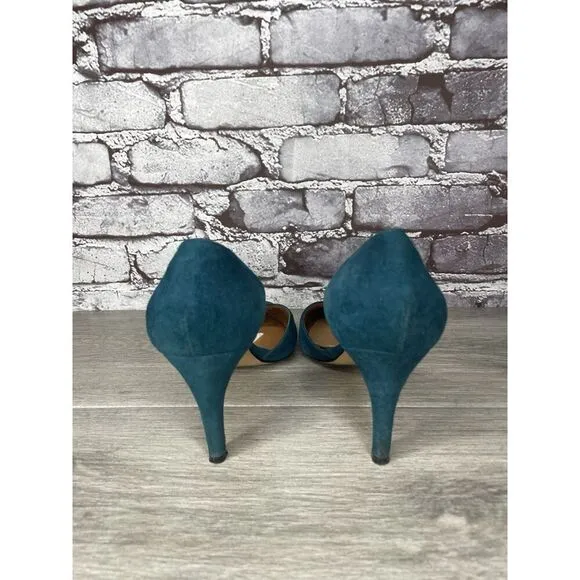 Parallele Blue Suede Leather Pointed Toe Stilettos Heels Women’s Sz 7.5M US/38EU
