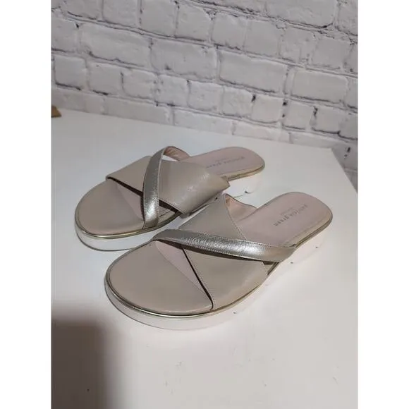 Patricia Green Madrid Sport Criss Cross Tan Sandals Women's US 9 EU 39 Platform