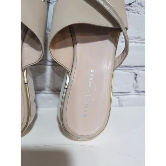 Patricia Green Madrid Sport Criss Cross Tan Sandals Women's US 9 EU 39 Platform