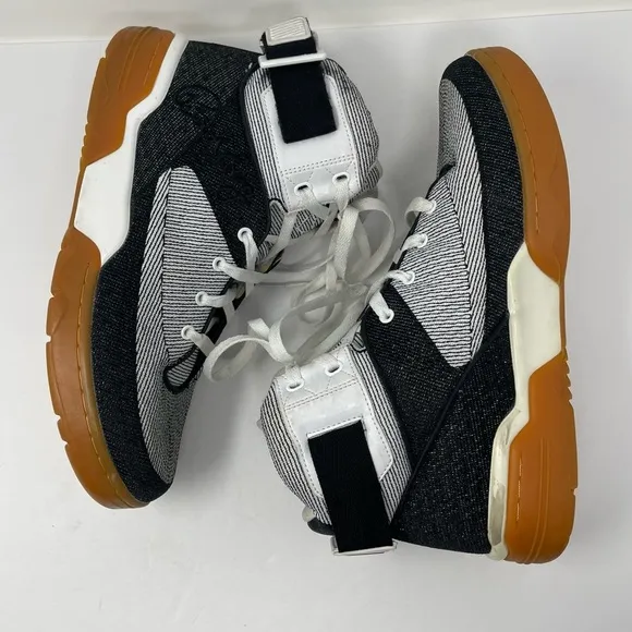 Patrick Ewing Shoes Mens 11.5 Black White Orion 33 Hi Gum Soles Athletic Sneaker