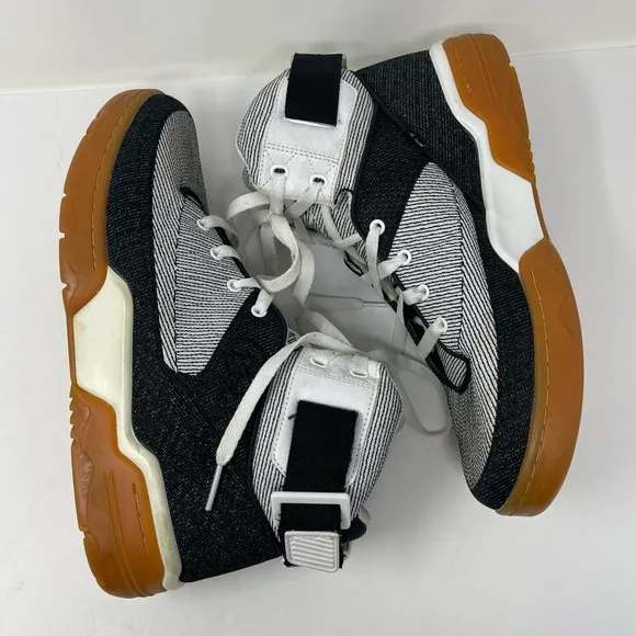 Patrick Ewing Shoes Mens 11.5 Black White Orion 33 Hi Gum Soles Athletic Sneaker