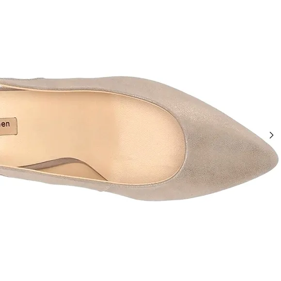 Paul Green Asia Slingback Champagne Suede Pumps Pointed toe kitten heel shoes 9