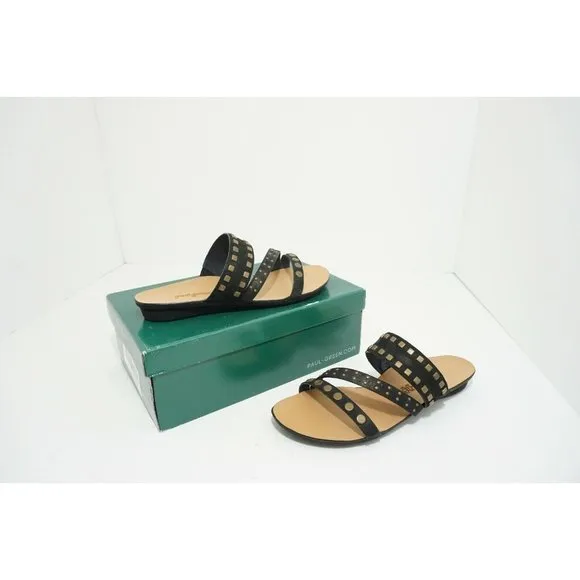 Paul Green Casual Women's Flats Platform Sandals Black Leather US 6.5 M $239