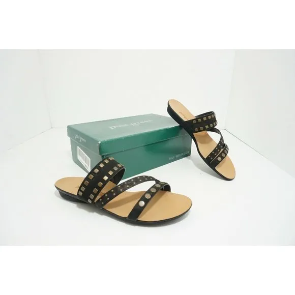 Paul Green Casual Women's Flats Platform Sandals Black Leather US 6.5 M $239
