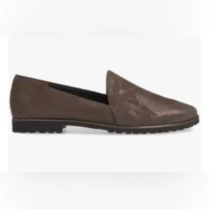 Paul Green Metallic Uptown Loafer, Leather, Brown, Gray, Taupe, sz US 7/ UK 4.5