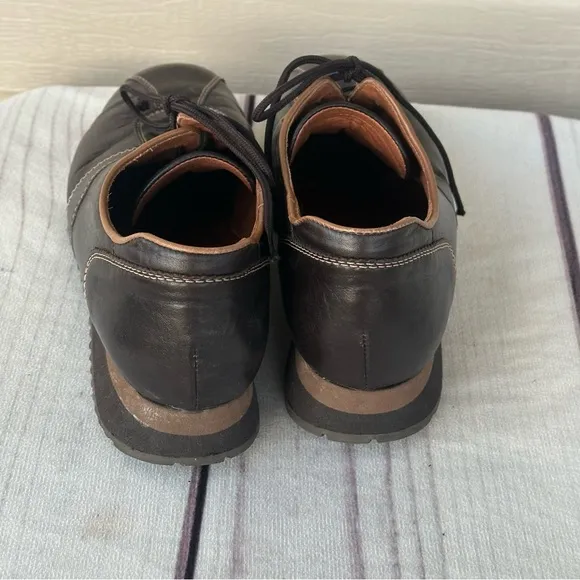 Paul Green Munchen Brown Leather Driving Shoes Women’s Sz 7 Lace Up Sneakers