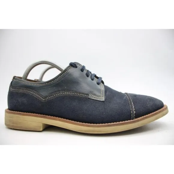 Paul Smith Jeans Men's Size EU 41 Navy Suede Cup Toe Skull Oxford Shoes