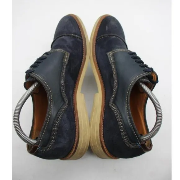Paul Smith Jeans Men's Size EU 41 Navy Suede Cup Toe Skull Oxford Shoes