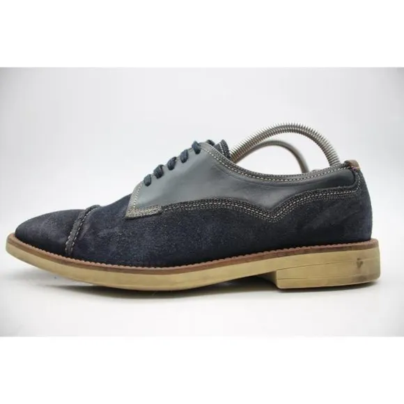 Paul Smith Jeans Men's Size EU 41 Navy Suede Cup Toe Skull Oxford Shoes