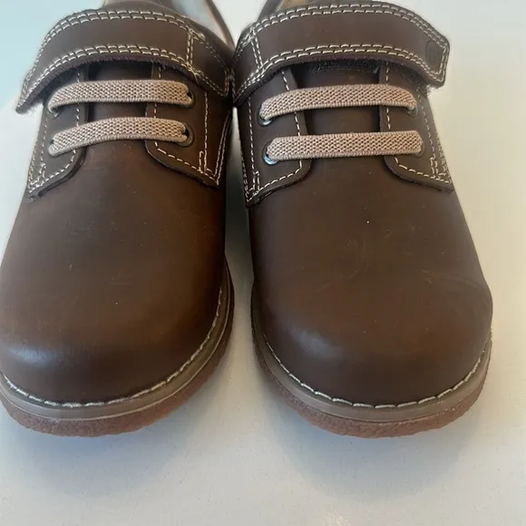 Pediped leather brown toddler shoes 27 Velcro