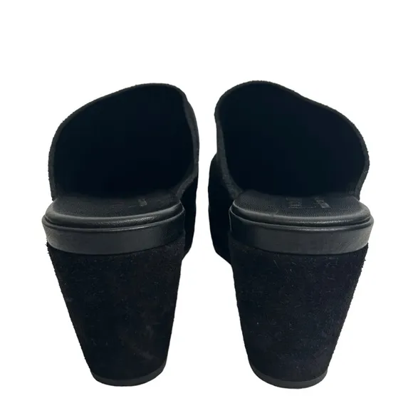 Pedro Garcia Fabia Leather Suede Clogs Sz 40 Black