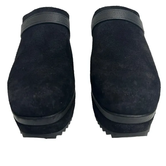 Pedro Garcia Fabia Leather Suede Clogs Sz 40 Black