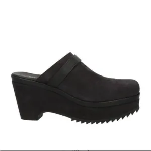 Pedro Garcia Fabia Leather Suede Clogs Sz 40 Black
