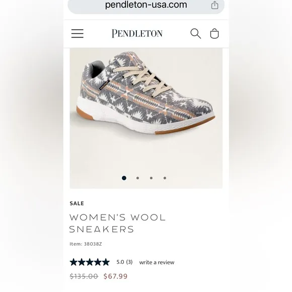 Pendleton felt athletic shoes NWT $90 SZ 10